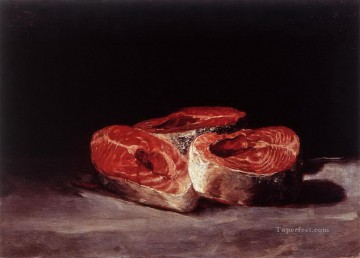  Life Obras - Bodegón Tres filetes de salmón Francisco de Goya